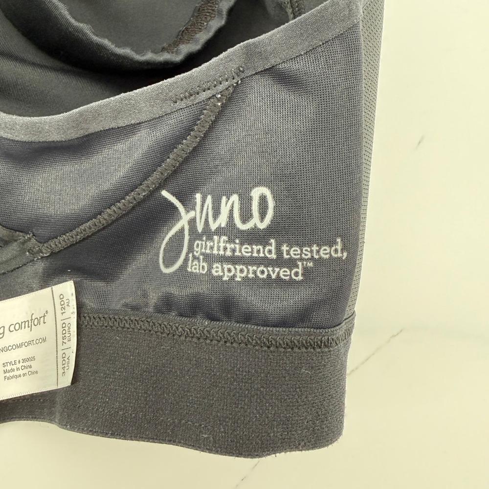 Moving Comfort Juno Racerback Sports Bra Black 34DD Hook & Loop Straps 350025 - Picture 5 of 7